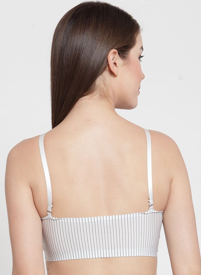 PRIZO Women Striped Full Coverage Lightly Padded Non-Wired Bralette Bra - Image 3